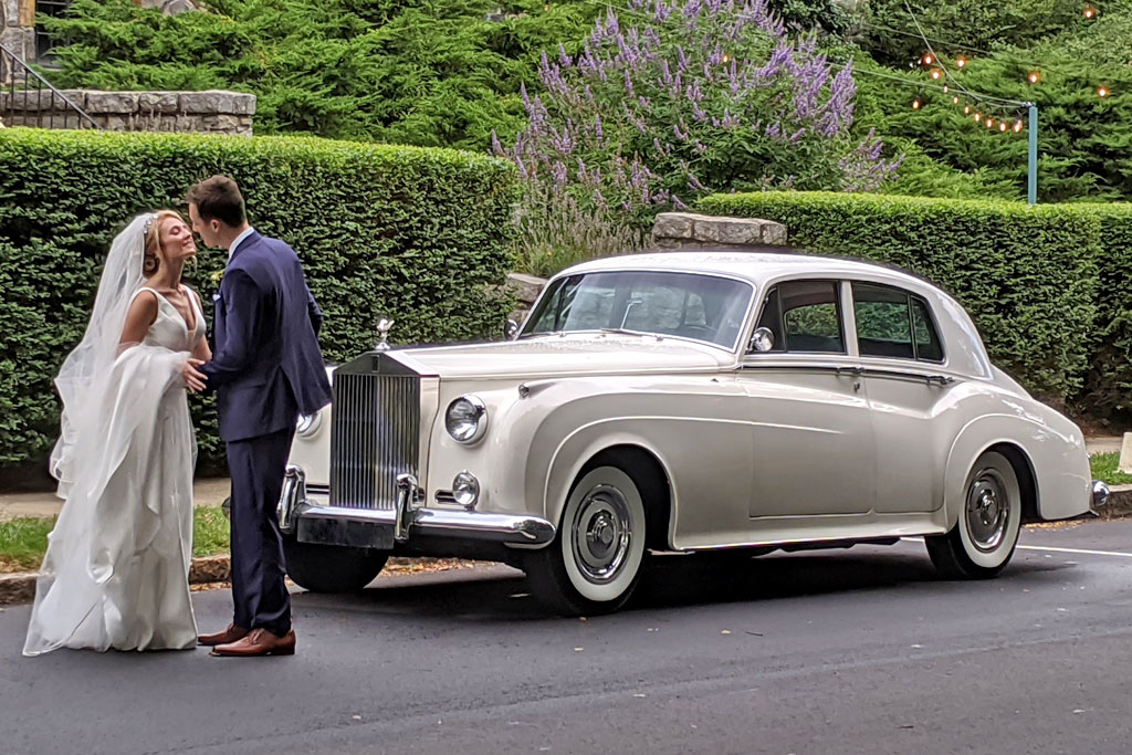 White 1959 Rolls-Royce - Anne at Homewood in Asheville, NC