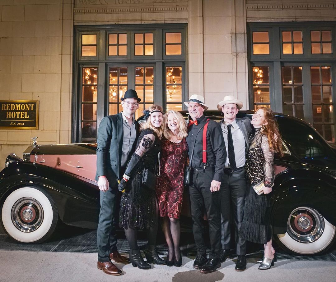 Wedding Guests enjoying Rolls-Royce, Coats Classic Cars